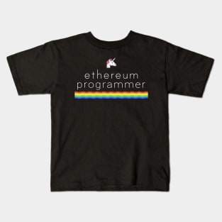 Ethereum programmer - Unicorn - Rainbow Kids T-Shirt